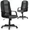 Irodai szék, Sofotel 518B, fekete/szürke, 109–118 cm, ergonomikus, dönthető, gázliftes magasságállítás, mikrohálós, műbőr betétekkel, 120 kg teherbírás