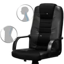 Irodai szék, Sofotel 518B, fekete, 109–118 cm, ergonomikus, dönthető, gázliftes magasságállítás, mikrohálós, műbőr betétekkel, 120 kg teherbírás