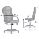 Irodai szék, Sofotel 518B, fekete, 109–118 cm, ergonomikus, dönthető, gázliftes magasságállítás, mikrohálós, műbőr betétekkel, 120 kg teherbírás