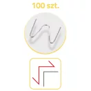 Műanyaghegesztő kapocs, Humberg, B típus, 100 db, hullámszélesség: 6 mm, univerzális, rozsdaálló fém