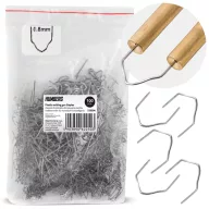   Műanyaghegesztő kapocs, Humberg, D típus, 100 db, hullámszélesség: 8 mm, univerzális, rozsdaálló fém