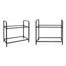 Gumiabroncs tartóállvány, Humberg HM-386, fekete, 120 x 109 x 45 cm, 2 polcos, 8 db kapacitás, acél és alumínium, teherbírás: 150 kg/polc