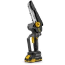Akkumulátoros láncfűrész, Humberg HM-421, mini, fekete/sárga, 2 x 2 Ah 21 V Li-Ion, vezetősín: 15 cm, 8, 2 m/s láncsebesség, akkumulátorral, töltővel (TE542100)