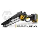 Akkumulátoros láncfűrész, Humberg HM-421, mini, fekete/sárga, 2 x 2 Ah 21 V Li-Ion, vezetősín: 15 cm, 8, 2 m/s láncsebesség, akkumulátorral, töltővel (TE542100)