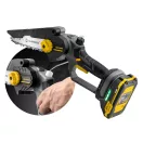 Akkumulátoros láncfűrész, Humberg HM-421, mini, fekete/sárga, 2 x 2 Ah 21 V Li-Ion, vezetősín: 15 cm, 8, 2 m/s láncsebesség, akkumulátorral, töltővel (TE542100)