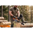 Akkumulátoros láncfűrész, Humberg HM-436, szürke, 4 Ah 21 V Li-Ion, vezetősín: 30, 5 cm, 9, 2 m/s láncsebesség, akkumulátorral, töltővel (TE543611)