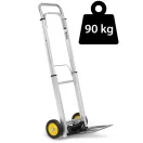 Molnárkocsi, Humberg HM-508, ezüst, acél váz, 90 kg teherbírás, összehajtható, állítható magasság (70–108 cm), tömör kerekek