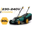 Elektromos fűnyíró, Humberg HM-612, zöld/fekete, vágásszélesség: 34 cm, 1400 W, 230 V / 50 Hz, 30 l gyűjtőkosár
