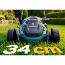 Elektromos fűnyíró, Humberg HM-612, zöld/fekete, vágásszélesség: 34 cm, 1400 W, 230 V / 50 Hz, 30 l gyűjtőkosár