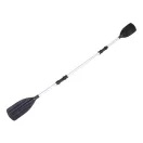 Evezőlapát / kajaklapát, BESTWAY, ezüst/fekete, 145 / 218 cm, műanyag fej, alumínium rúd, kajak evezővé összekapcsolható, poliészter táskában, 2 db evező, egyben kajaklapáttá összeállítható (62064)