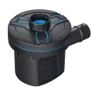 Elektromos pumpa, BESTWAY PowerTouch, fekete, 30 W, 220–12 V, 490 l/perc, 11,3 x 10,1 x 10,7 cm, 3 cserélhető fúvóka, felfújás és leeresztés funkció (62255)