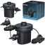 Elektromos pumpa, BESTWAY PowerTouch, fekete, 96 W, 12 V, 680 l/perc, 11,3 × 10,1 × 12,2 cm, 3 cserélhető fúvóka, felfújás és leeresztés funkció (62257)