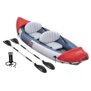 Felfújható kajak, BESTWAY Hydro-Force Lite-Rapid X2, fehér/kék, 321 x 100 cm (2 személyes), PVC, evezővel, pumpával, hordtáskával, javítótapasszal, kivehető ülésekkel, teherbírás: 180 kg (65077)