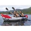 Felfújható kajak, BESTWAY Hydro-Force Lite-Rapid X2, fehér/kék, 321 x 100 cm (2 személyes), PVC, evezővel, pumpával, hordtáskával, javítótapasszal, kivehető ülésekkel, teherbírás: 180 kg (65077)