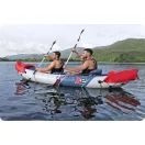 Felfújható kajak, BESTWAY Hydro-Force Lite-Rapid X2, fehér/kék, 321 x 100 cm (2 személyes), PVC, evezővel, pumpával, hordtáskával, javítótapasszal, kivehető ülésekkel, teherbírás: 180 kg (65077)