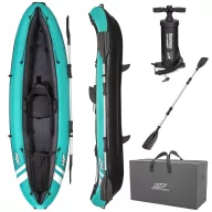   Felfújható kajak, BESTWAY Hydro-Force Ventura Eelite X1, türkiz, 280 x 86 cm (1 személyes), PVC, evezővel, pumpával, hordtáskával, teherbírás: 130 kg (65118)