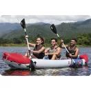 Felfújható kajak, BESTWAY Hydro-Force Rapid X3, fehér/kék, 381 x 100 cm (3 személyes), PVC, evezővel, pumpával, hordtáskával, javítótapasszal, teherbírás: 280 kg (65132)