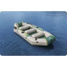 Felfújható gumicsónak, BESTWAY Hydro-Force Ranger Elite X4, szürke, 320 x 148 cm (4 személyes), evezőkkel, pumpával, párnával, hordtáskával, javítótapasszal (65157)