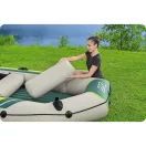 Felfújható gumicsónak, BESTWAY Hydro-Force Ranger Elite X4, szürke, 320 x 148 cm (4 személyes), evezőkkel, pumpával, párnával, hordtáskával, javítótapasszal (65157)