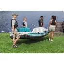 Felfújható gumicsónak, BESTWAY Hydro-Force Adventure X4, fehér, 315 x 165 cm (4 személyes), evezőkkel, pumpával, párnával, hordtáskával, javítótapasszal (65158)