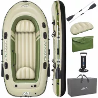   Felfújható gumicsónak szett, BESTWAY Voyager X3 Raft, bézs, 294 x 137 cm (3 személyes), evezőkkel, pumpával, párnával, hordtáskával, javítótapasszal (65164)