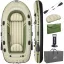Felfújható gumicsónak szett, BESTWAY Voyager X3 Raft, bézs, 294 x 137 cm (3 személyes), evezőkkel, pumpával, párnával, hordtáskával, javítótapasszal (65164)