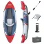 Felfújható kajak, BESTWAY Rapid X1, fehér/kék, 290 x 91 cm (1 személyes), PVC, evezővel, pumpával, hordtáskával, javítótapasszal, teherbírás: 120 kg (65176)