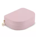 Ékszerdoboz, Massido MS-707, 16,5 x 12 x 5 cm, rózsaszín, PU műbőr, zárható, könnyű, utazáshoz ideális, több rekesszel