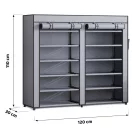 Mobil cipőtároló szekrény, Massido, 10 polcos, 120 x 30 x 110 cm, sötétszürke, cipzáras védőhuzattal, acél vázzal (TE680500)