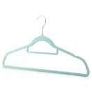 Vállfa szett, Massido MS-859, menta, velúr bevonat, 44,5 × 15,5 cm, forgatható acél akasztó, 20 db-os szett