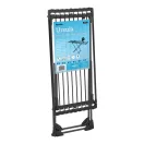 Ruhaszárító, Massido Ursula, fekete, 20 m szárítófelület, teleszkópos, gurulós, összecsukható, 56 cm szélesség
