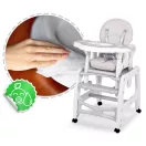Etetőszék tálca, Ricokids Sinco, szürke, 61 x 35,5 cm, levehető, könnyen tisztítható