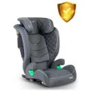 Autósülés, Nukido Louis, világosszürke, 15–36 kg / 100–150 cm, Isofix, i-Size (ECE R129), 12 fokozatú fejtámla, 2 fokozatú döntés, mosható huzat, oldalsó védelem