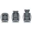 Autósülés, Nukido Louis, világosszürke, 15–36 kg / 100–150 cm, Isofix, i-Size (ECE R129), 12 fokozatú fejtámla, 2 fokozatú döntés, mosható huzat, oldalsó védelem