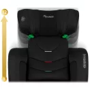 Autósülés, Nukido Louis Soft, fekete, 15–36 kg / 100–150 cm, Isofix, i-Size (ECE R129), 12 fokozatú fejtámla, 2 fokozatú döntés, mosható huzat, oldalsó védelem