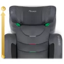 Autósülés, Nukido Louis Soft, szürke, 15–36 kg / 100–150 cm, Isofix, i-Size (ECE R129), 12 fokozatú fejtámla, 2 fokozatú döntés, mosható huzat, oldalsó védelem