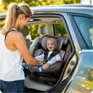 Autósülés, Nukido Prestige Line, szürke, 0–36 kg / 40-150 cm, Isofix, i-Size (ECE R129), 12 fokozatú fejtámla, 5 fokozatú döntés, csecsemőbetét, 360°-ban fordítható