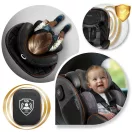 Autósülés, Nukido Prestige Line, szürke, 0–36 kg / 40-150 cm, Isofix, i-Size (ECE R129), 12 fokozatú fejtámla, 5 fokozatú döntés, csecsemőbetét, 360°-ban fordítható