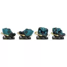 Autósülés, Nukido Prestige Line, kék, 0–36 kg / 40-150 cm, Isofix, i-Size (ECE R129), 12 fokozatú fejtámla, 5 fokozatú döntés, csecsemőbetét, 360°-ban fordítható