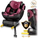 Autósülés, Nukido Prestige Line, rózsaszín, 0–36 kg / 40-150 cm, Isofix, i-Size (ECE R129), 12 fokozatú fejtámla, 5 fokozatú döntés, csecsemőbetét, 360°-ban forgatható