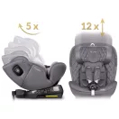 Autósülés, Nukido Prestige Line, világosszürke, 0–36 kg / 40-150 cm, Isofix, i-Size (ECE R129), 12 fokozatú fejtámla, 5 fokozatú döntés, csecsemőbetét, 360°-ban forgatható
