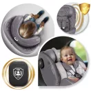 Autósülés, Nukido Prestige Line, világosszürke, 0–36 kg / 40-150 cm, Isofix, i-Size (ECE R129), 12 fokozatú fejtámla, 5 fokozatú döntés, csecsemőbetét, 360°-ban forgatható
