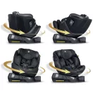 Autósülés, Nukido Aero Line, fekete, 0-36 kg / 40–150 cm, Isofix, i-Size (ECE R129) 360°-ban forgatható, SIP oldalsó ütközésvédelem, 5 pontos övrendszer