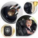 Autósülés, Nukido Aero Line, fekete, 0-36 kg / 40–150 cm, Isofix, i-Size (ECE R129) 360°-ban forgatható, SIP oldalsó ütközésvédelem, 5 pontos övrendszer