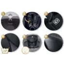 Autósülés, Nukido Aero Line, fekete, 0-36 kg / 40–150 cm, Isofix, i-Size (ECE R129) 360°-ban forgatható, SIP oldalsó ütközésvédelem, 5 pontos övrendszer