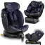 Autósülés, Nukido Aero Line, fekete/sötétkék, 0-36 kg / 40–150 cm, Isofix, i-Size (ECE R129) 360°-ban forgatható, SIP oldalsó ütközésvédelem, 5 pontos övrendszer