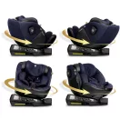 Autósülés, Nukido Aero Line, fekete/sötétkék, 0-36 kg / 40–150 cm, Isofix, i-Size (ECE R129) 360°-ban forgatható, SIP oldalsó ütközésvédelem, 5 pontos övrendszer
