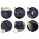 Autósülés, Nukido Aero Line, fekete/sötétkék, 0-36 kg / 40–150 cm, Isofix, i-Size (ECE R129) 360°-ban forgatható, SIP oldalsó ütközésvédelem, 5 pontos övrendszer