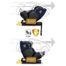 Autósülés, Nukido Aero Line, fekete/sötétkék, 0-36 kg / 40–150 cm, Isofix, i-Size (ECE R129) 360°-ban forgatható, SIP oldalsó ütközésvédelem, 5 pontos övrendszer