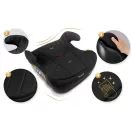 Autós ülésmagasító, Nukido Louis 710200, fekete, 22–36 kg / 125-150 cm, Isofix, i-Size (ECE R129), mosható huzat, 3 pontos rögzítés